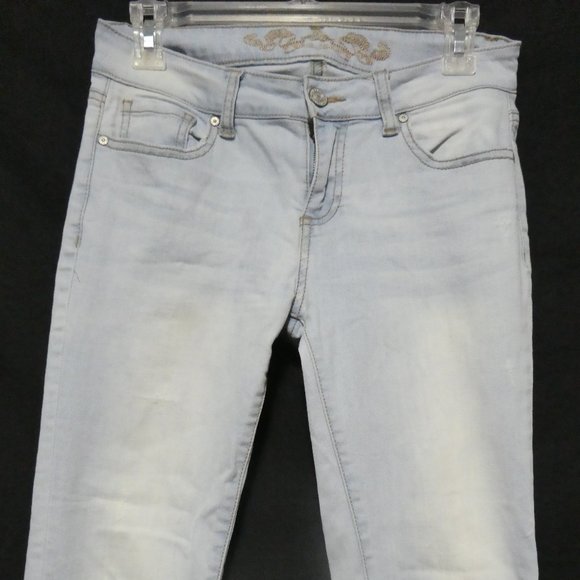 WAX JEAN damaged / destroyed look faded blue denim, size 5 BNWOT - Picture 3 of 16